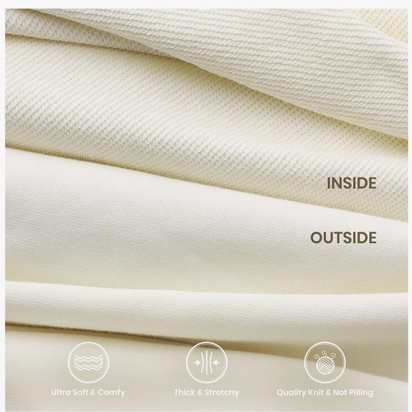 NWT CRZ Yoga White Cream Crop Hoodie Size M Medium - Picture 6 of 10